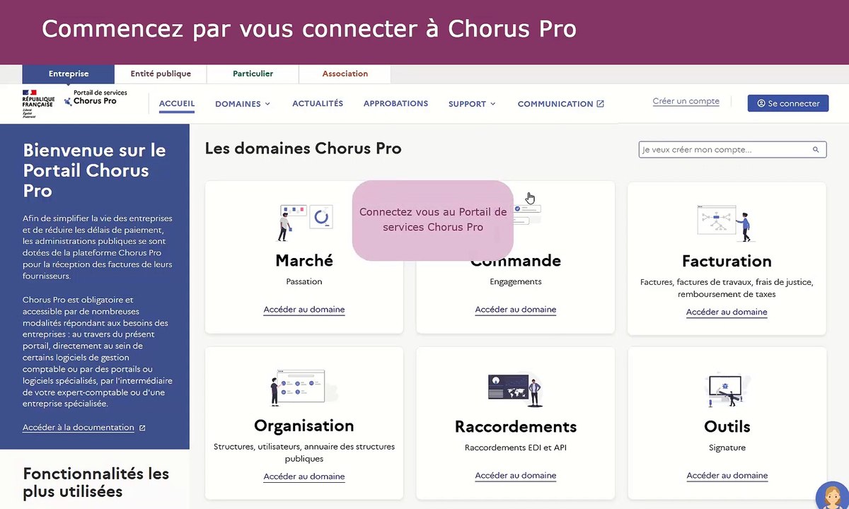 Tutoriel Portail de services Chorus Pro 2022 - Saisir un mémoire de justice