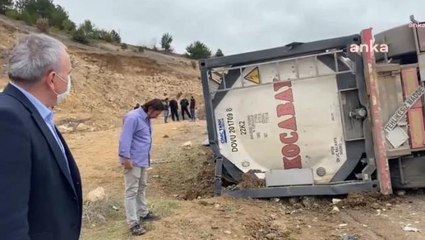 Sülfürik asit taşıyan kamyon kaza yaptı! Milletvekili uyardı: Büyük bir çevre felaketi olma riski var