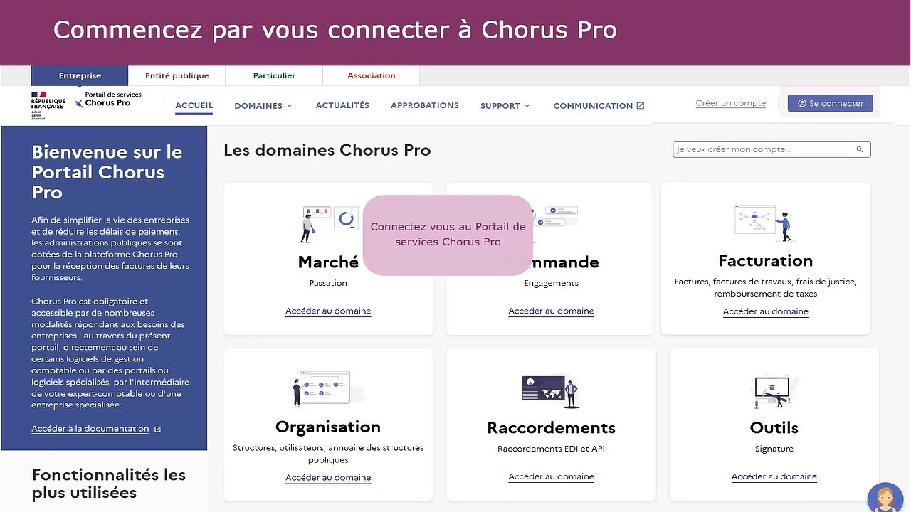 Tutoriel Portail de services Chorus Pro 2022 - Gérer ma structure et les utilisateurs