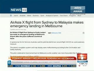 Pesawat AirAsia X melakukan pendaratan cemas