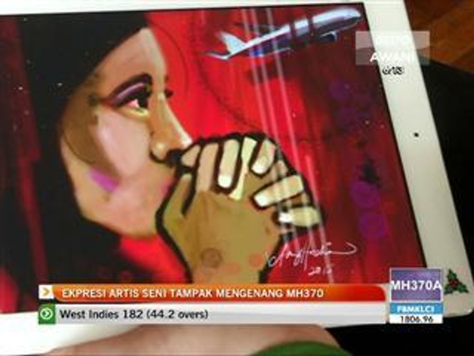 Ekpresi artis seni tampak mengenang MH370