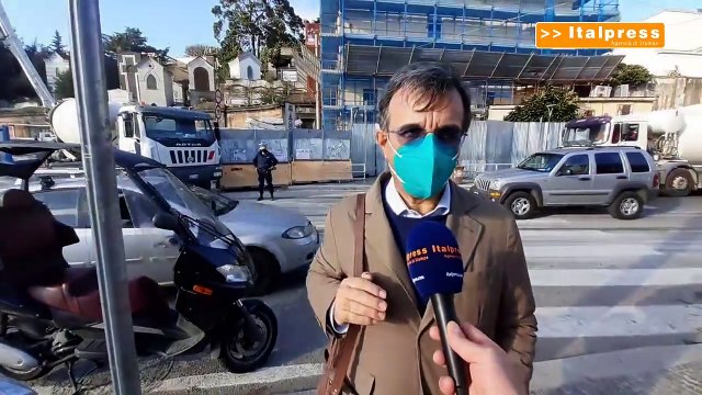 Napoli, crollo al cimitero di Poggioreale