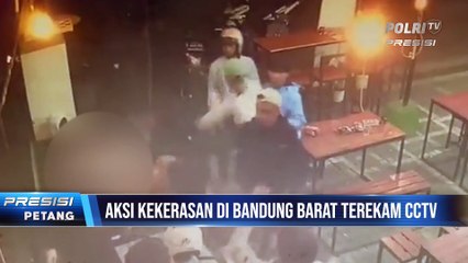 Aksi Kekerasan oleh Geng Motor Di Bandung Barat Terekam CCTV