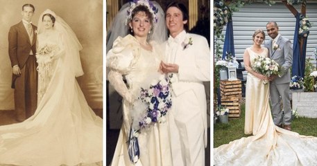 Cette robe de mariée datant de 1939 a été portée par trois générations de femmes issues de la même famille