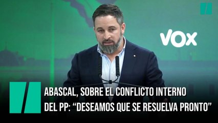 Abascal, sobre el conflicto interno del PP: “Deseamos que esa crisis se resuelva pronto”