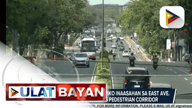 Mabigat na daloy ng trapiko, inaasahan sa East Ave. dahil sa ginagawang pedestrian corridor