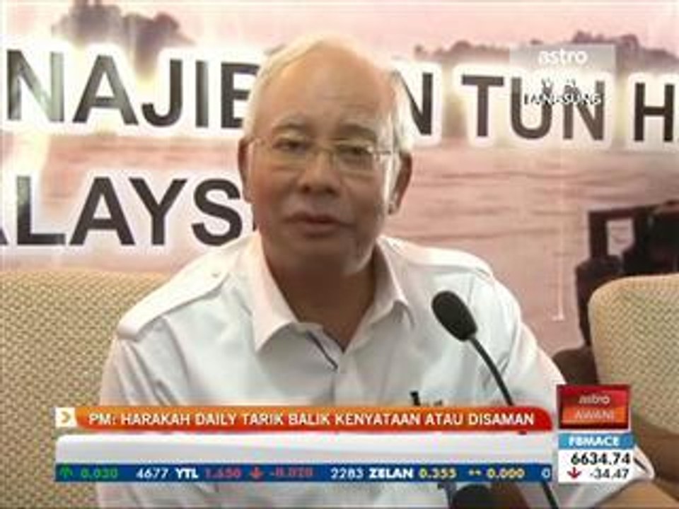 PM: Harakah Daily tarik balik kenyataan atau disaman