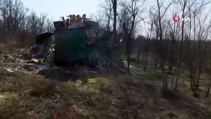 Rusya'da sınır kontrol noktasına roket düştü