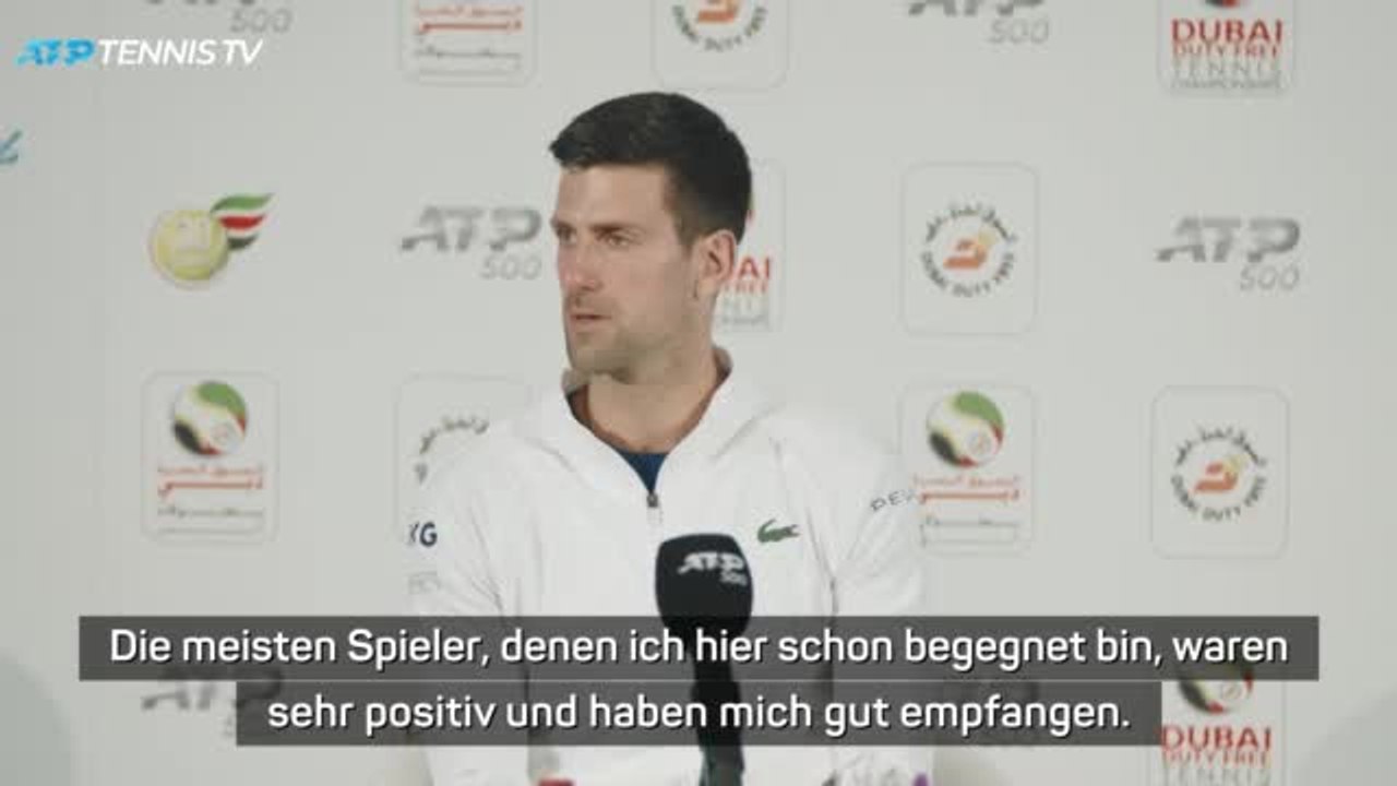 Djokovic: 'Wurde gut empfangen in Dubai'