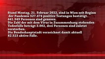 Corona News Wien stand 21.02.2022
