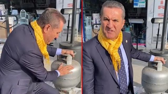 Çektiği videolarla gündem olmaya devam eden Mustafa Sarıgül, bu kez de tüpü tokatladı