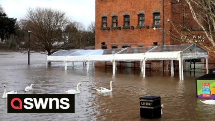 Footage shows aftermath of Storm Franklin as it continues to batter Britain.