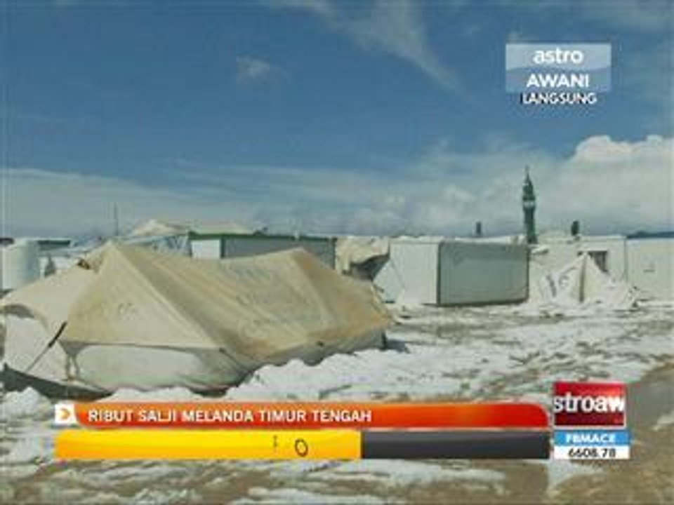 Ribut salji melanda Timur Tengah
