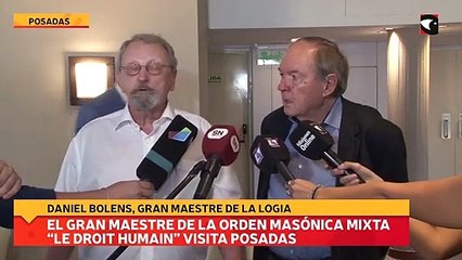 El Gran Maestre de la Orden Masónica Mixta “Le Droit Humain” visita Posadas