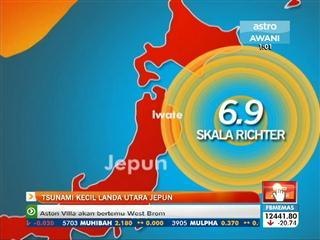 Tsunami kecil landa utara Jepun
