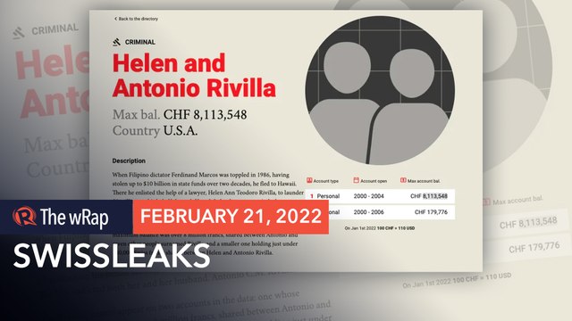 Marcos dummy for money laundering held 8 million francs in Swiss bank until 2006