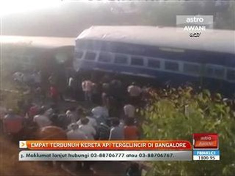 Empat terbunuh kereta api tergelincir di Bangalore
