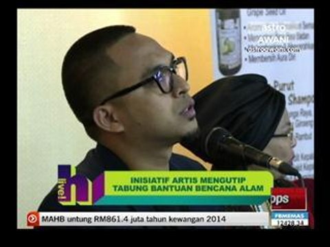 Inisiatif artis mengutip tabung bantuan bencana alam