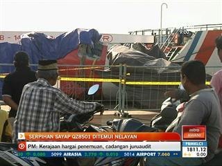 Serpihan sayap QZ8501 ditemui nelayan