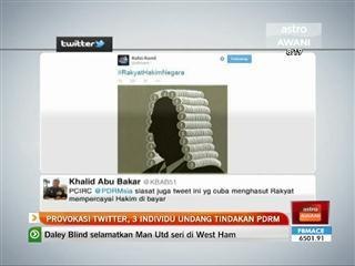 Provokasi Twitter, 3 individu undang tindakan PDRM