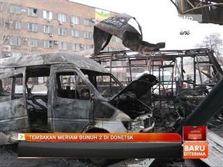 Tembakan meriam bunuh 2 di Donesk