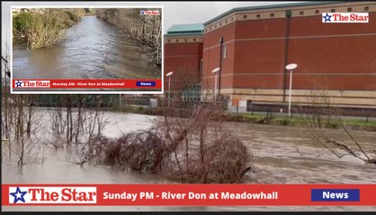 Thankfully water levels in the River Don have gone down today at Meadowhall