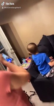 Jumping on Air Mattress Sends Kid Flying