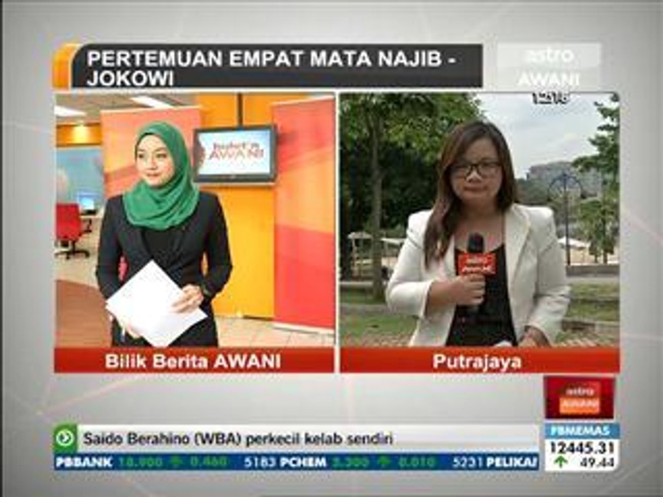 Pertemuan empat mata Najib - Jokowi