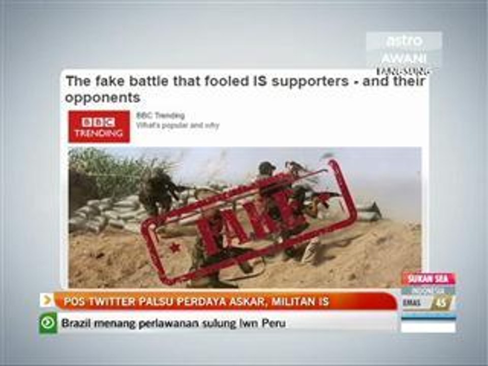 Pos Twitter palsu perdaya askar, militan IS