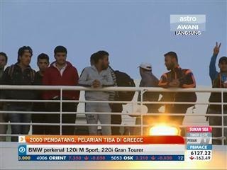 2,000 pendatang, pelarian tiba di Greece