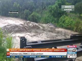 Banjir lumpur surut, operasi menyelamat dihentikan