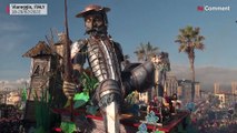 Las carrozas gigantes del carnaval de Viareggio vuelven tras la interrupción por COVID-19