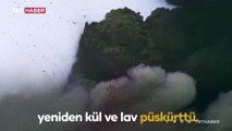 Etna Yanardağı yeniden kül ve lav püskürttü