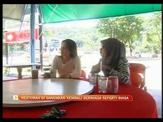 Restoran di Sandakan kembali berniaga seperti biasa