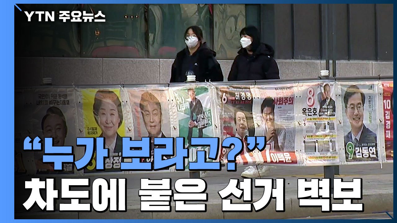 "누가 보라고?"...차도에 붙은 황당 선거 벽보 / YTN