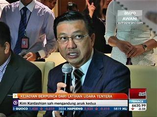 Kejadian berpunca dari latihan udara tentera