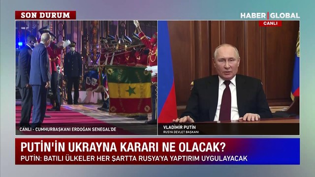 Son dakika Rusya Devlet Başkanı Putin: Donetsk ve Luhansk cumhuriyetlerinin egemenliğini tanıyoruz
