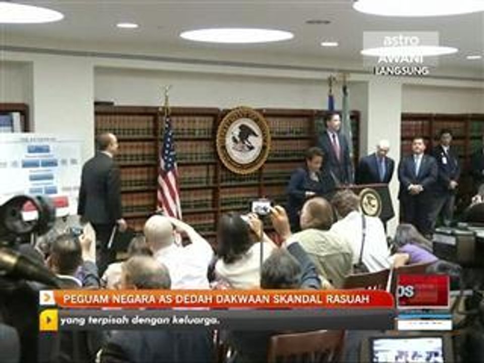 Peguam negara AS dedah dakwaan skandal rasuah