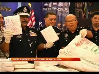 Polis Pulau Pinang rampas dadah bernilai RM1.6 juta