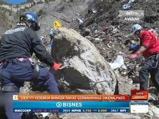 Identiti kesemua mangsa nahas Germanwings dikenalpasti