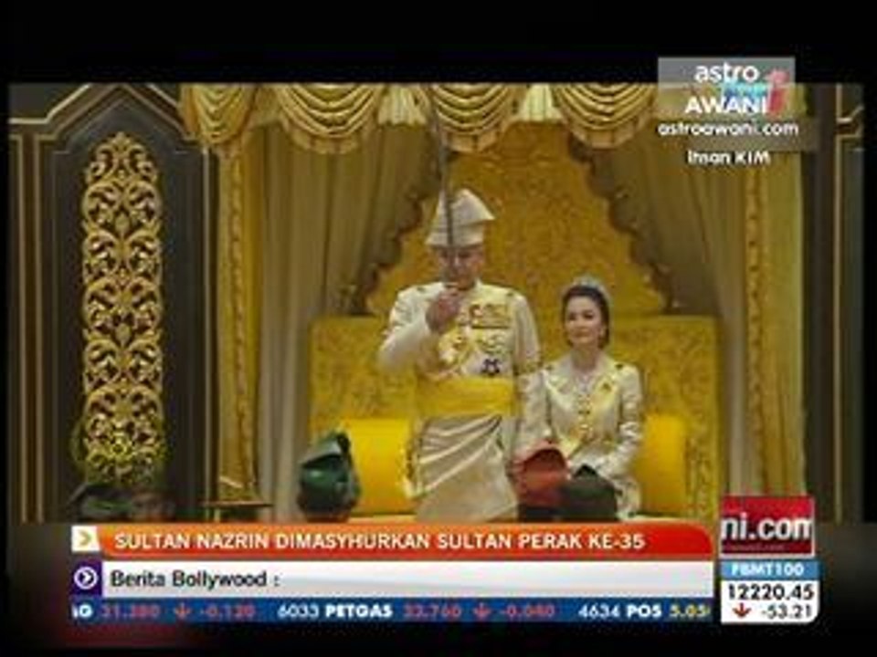 Sultan Nazrin dimasyhurkan Sultan Perak ke-35