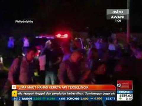 Lima maut nahas kereta api tergelincir