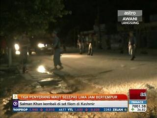 Tiga penyerang maut lima jam bertempur