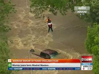 Mangsa banjir di Texas diselamatkan