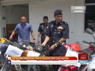 11 lelaki diberkas, polis selesai kes curi motor