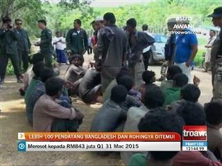 Lebih 100 pendatang Bangladesh dan Rohingya ditemui