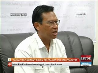 Rakyat diutamakan dalam selesaikan isu kad prabayar