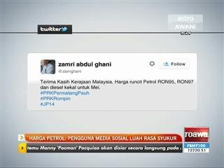 Harga petrol: Pengguna media sosial luah rasa syukur