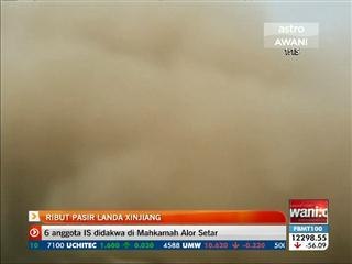 Ribut pasir landa Xinjiang China