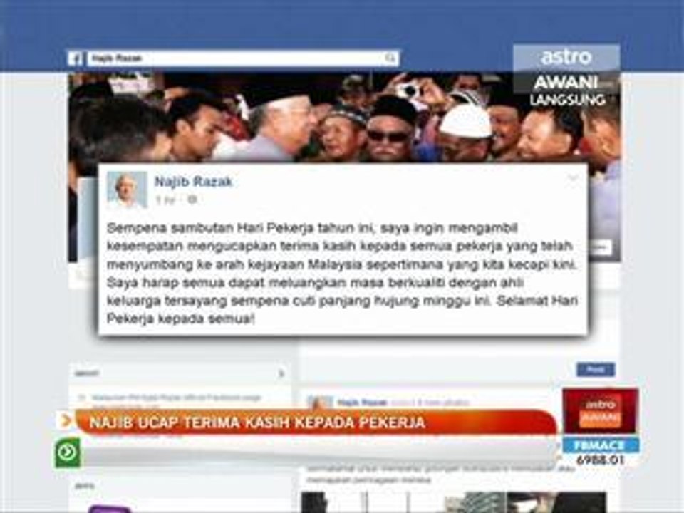 Najib ucap terima kasih kepada pekerja